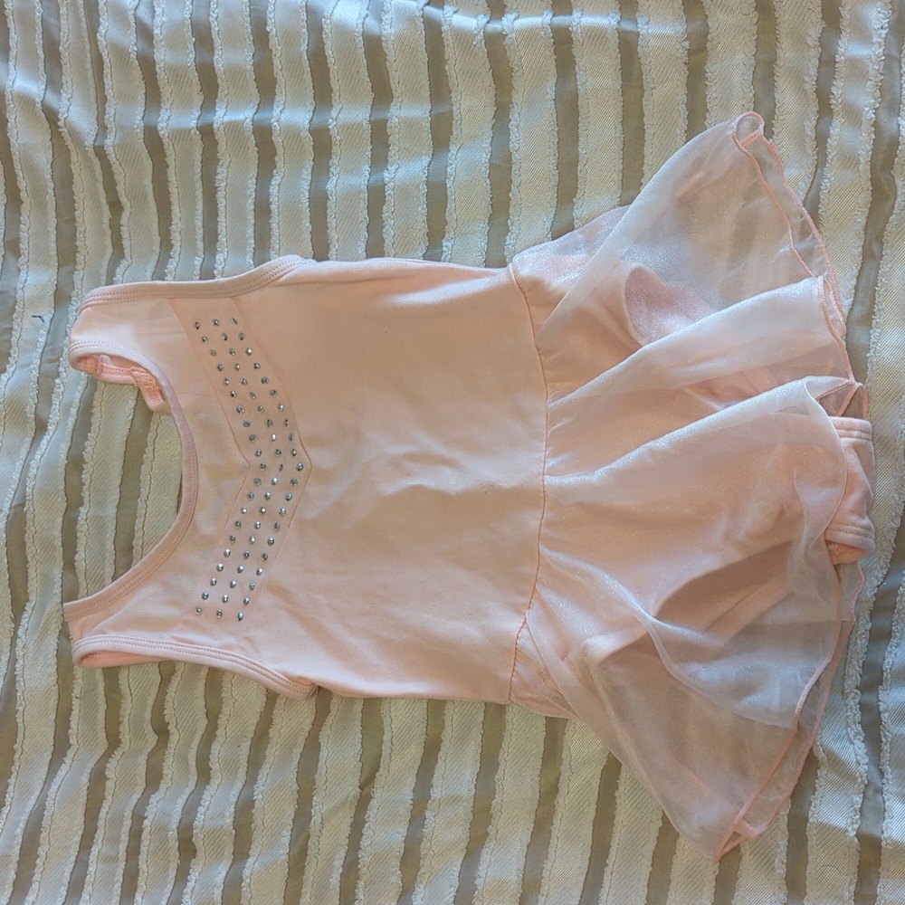 Girls' Dance Cross Back Skirted Leotard- Cat & Jack Pink XS 4/5 Ballet
